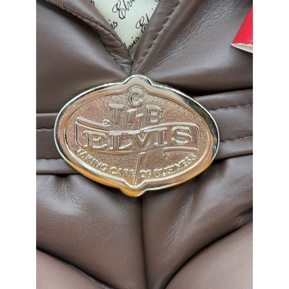 Elvis Presley Teddy Bear  TCB 1957,‎ Leather Jacket With Plate And TAG - Picture 3 of 11